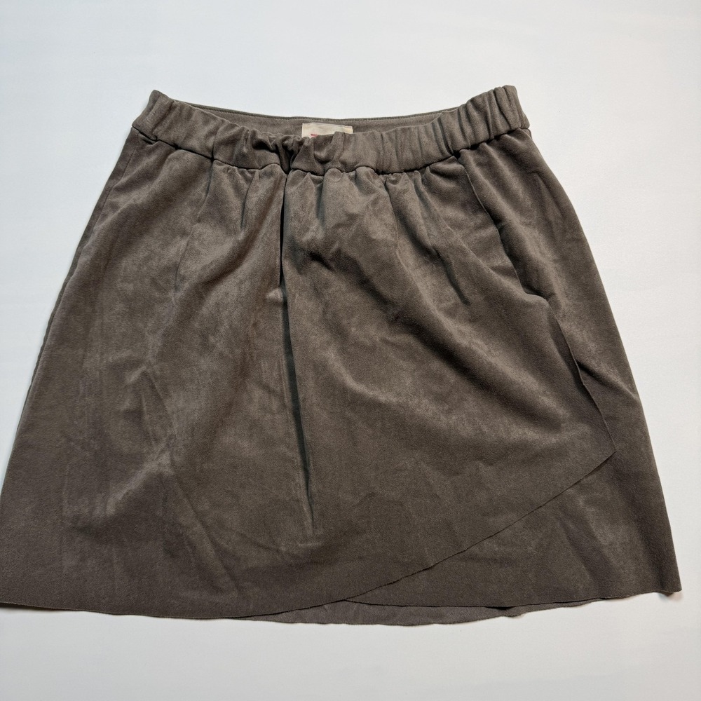 Wilfred Free Skirt Womens S Brown Faux Suede Wrap Mini Pull On Casual Style